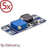 ✔️Der MT3608 Spannungsregler eignet sich hervorragend um Spannungen auf ein benötigtes Niveau anzuheben. Der MT3608 Spannungskonverter verarbeitet dabei Eingangsspannungen im Bereich von 2-24 Volt.