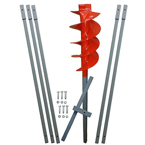 Preisvergleich Produktbild 6m Erdbohrer mit 160mm Bohrkopf -VERLÄNGERBAR- auch als Brunnenbohrer, Handerdbohrer, Erdlochbohrer, Brunnenbohrgerät, Pflanzbohrer, Zaunbohrer, Pfahlbohrer UVM. einsetzbar !