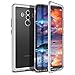 Produktbild CE-Link Huawei Mate 10 Pro Hülle Glas mit Magnetisch Panzerglas Durchsichtig Handyhülle Transparent Hard Case 360 Grad Full Body Protective Schutzhülle - Silber