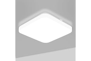Lepro Ceiling Lights 24W, 2400lm Super Bright Square LED Ceiling Light, Daylight White 5000K, IP44 Waterproof Bathroom Light, for Office, Living Room, Bedroom, Kitchen, Hallway, Porch