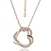Carina Love Forever Rose Gold Double Heart Pendant with Chain For Women / Girls RS.499.00