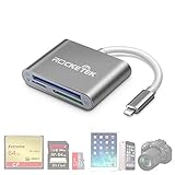 Mit dem 3-in-1-Speicherkartenleser können Sie Fotos und Videos ganz einfach von Ihrer Digitalkamera auf Ihr iPad oder iPhone herunterladen, auf dem wunderschönen Display anzeigen und mit Familie und Freunden teilen