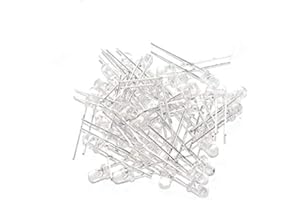MAIDODO 1000pcs Diodes LED, Diode Électroluminescente, Diodes Électroluminescentes à Tête Ronde de 3mm Assorties, 1000 pièces blanches