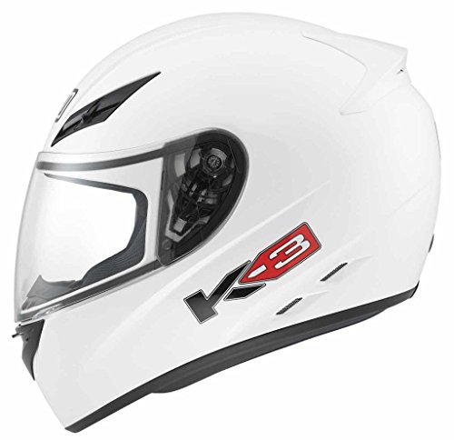 CASCO INTEGRAL AGV K3 SOLID BLANCO XS (SIN GAFA SOLAR)
