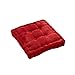 Produktbild DOTBUY Sitzkissen Stuhlkissen Gartenstuhl Indoor Outdoor, Weich Gepolstert Baumwolle Dicke Polsterung Steppkissen Auflage Sitzauflage Atmungsaktiv (40 * 40cm,Großes rot)