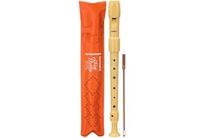 Flauta hohner 9516 color marfil desmontado funda naranja