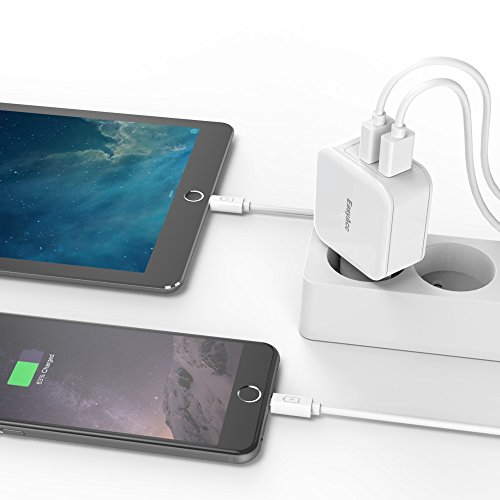 [Smart Charge&Kompaktesten]EasyAcc 24W USB Ladegerät 4.8A 2-Port Portable Adapter für iPhone SE, 6s, 6 Plus, iPad Pro / Air / Mini, Galaxy S7, S6 Edge, S6 Plus und viele mehr, Weiß - 6
