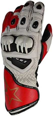 Oro Star Motorbike RAcing Gloves MotoGP PRO-02 (Large, Red/White)