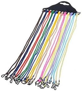 EFBBQ 12pcs Multi Color Polyester Eyeglass Cord Strap Sungalss Eyewear Retainer Neck Strap Holder for Women and Men
