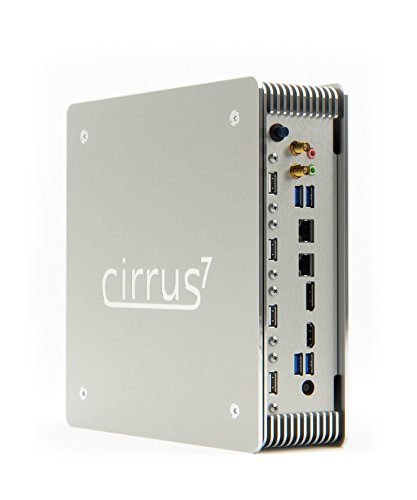 cirrus7 nimbus v2 – lautloser, lüfterloser mini-PC – passiv gekühlt – Intel Celeron G3930T (35W TDP), 2.7GHz – 8GB DDR4 RAM – 120GB SSD – Ubuntu Desktop 16.04 LTS - 6