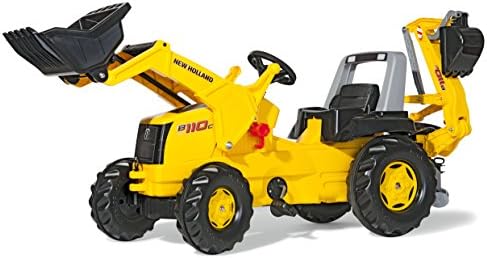 Rolly 81/311/7 New Holland Construction Tractor with Frontloader and Rear Excavator, Yellow