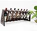Produktbild TUORUI Tabletop Wine Rack, Weinglashalter,Tabletop Weinregal, Holz Weinflasche und Glasregal, Weinlagerung Einfache Montage 7 Flasche 6 Lange Stem Glashalter
