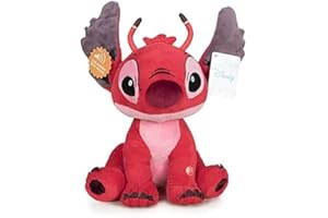CADEAUX STORE Lilo&Stitch - Peluche Stich Angel - Leroy rosso con suono 11'41"/20cm qualità super morbida (rosso)