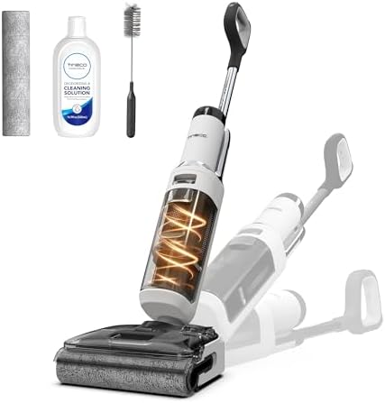 Tineco FLOOR ONE STRETCH S6 aspirapolvere a secco e umido, inclinazione fino a 180°, design compatto 13 CM autopulente e con asciugatura veloce a 70°C, pulizia dei bordi su ambo i lati