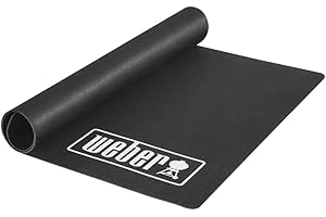 ‎WEBER Weber Grillmatte - Groß (180 x 100cm), schützt Terasse/Balkon vor Fettspritzern oder tropfenden Flüssigkeiten, hitze- & witterungsbeständiges antibakteriellles Material, für alle Grills (18280)