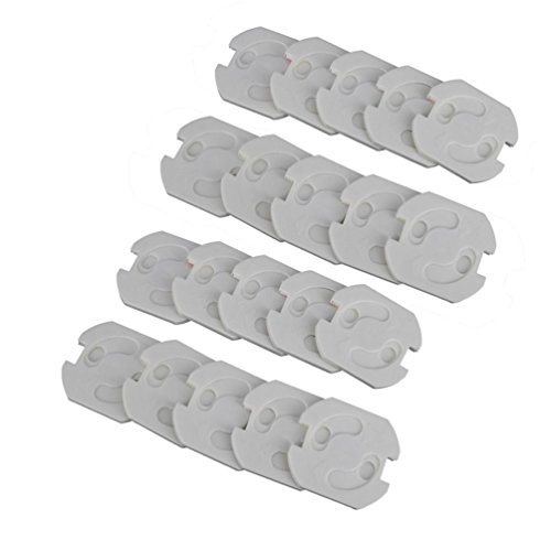 Preisvergleich Produktbild Covermason steckdosen, 20 Stück Baby Kindersicherung für Steckdose Schutzhülle Isolierung Loch Runde Sicherheits-Sämann (Weiß)