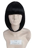 Topcosplay Women's Daily Short Straight BoB Party Hair Costumes Cosplay Full Wigs
