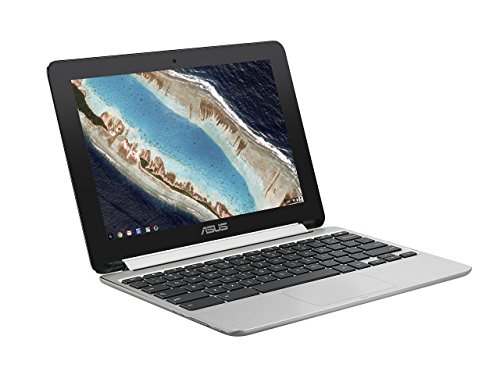 ASUS C101PA-FS002 10 1-inch Touchscreen Chromebook Flip  Silver  -  OP1 Processor  4GB RAM  16GB eMMC  10 1 360-Degree Rotatable Touchscreen  Chrome O