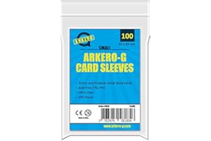 ‎ARKERO-G Arkero-G® 100 Soft Sleeves Small (japanische Hüllen Größe) - 1 Packung durchsichtige Kartenhüllen für Yu-Gi-Oh! TCG Karten