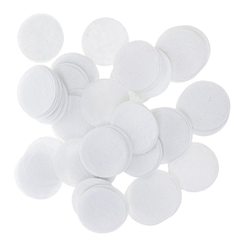 100x 40mm Gepolsterte Runde Form Handwerk Filz Stoff Polyester handmade Filzstoff Bastelfilz DIY Stoff Sewing - Weiß, Durchmesser 40mm