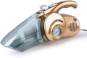 HUEX Portable High Power 4-in-1 Car Vacuum Compressor Cleaner with LED Light for Laptop, Piano, Computer, Car and Pet House Cleaner (80/120 Watt 12 Volt)