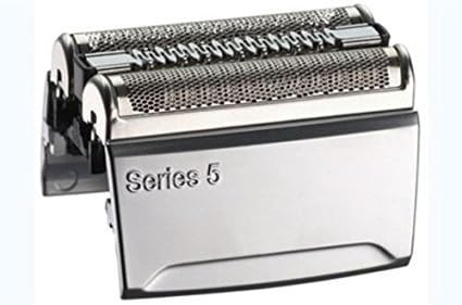 POI Braun Series 5 52S Shavers Replacement Foil and Trimmer Head Cassette with Ultra-Active-Lift Middle Trimmer and CrossHair Designed Foil, Silver
