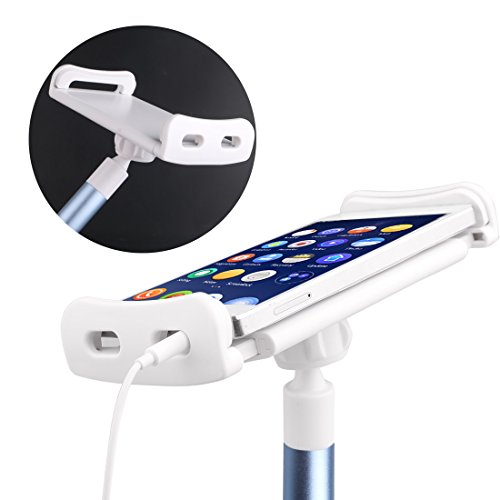 ACTOPP iPad Halterung Mehrfunktional Abnehmbar iPad Halter Ständer mit 120cm Schwanenhals 360 Drehen Tablet Halterung Kindle Halterung Handyhalter Handy Halterung Tablet Halter (Blau) - 6