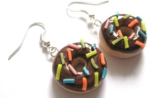 SCHMUCK-STADT Donut Ohrringe Ohrschmuck Schoko bunt