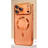 Premium iPhone 17 Pro Max Kılıf, HD Lens Koruyucu, K-Shock Darbeye Dayanıklı, Gold Parlak Renk, MagSafe Uyumlu