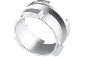 CAPFEI Anillo dosificador de café de 58 mm para portafiltros Breville Barista Mini/Max, 58 mm, 3 orejas, color plateado