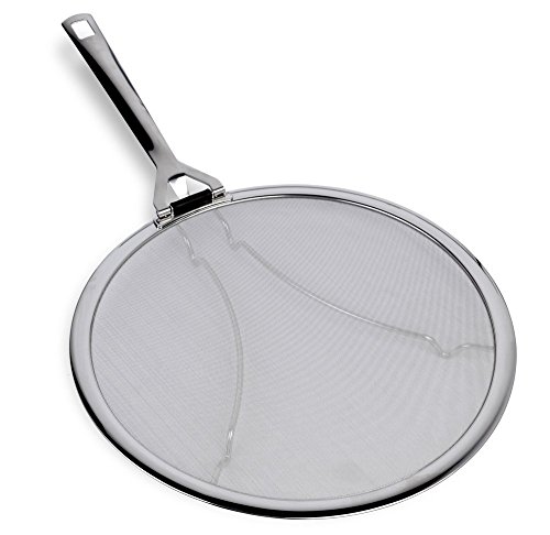 Culina® Premium 33cm rostfreies Edelstahl Spritzschutzsieb. Zusammenklappbar. - 2