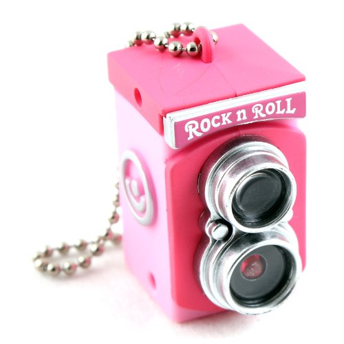 Preisvergleich Produktbild Mini Kamera-Blitz Gadget Schlüsselanhänger Taschenlampe / Ornament-Rosa