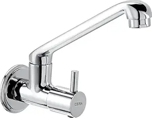 Cera Garnet Quarter Turn F2002261 Brass Sink Cock (Silver)