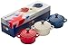 Produktbild Le Creuset Britain Celebrates Mini-Cocotte-Set Steinzeug 100 ml kirschrot / kobaltblau / creme 3er Set