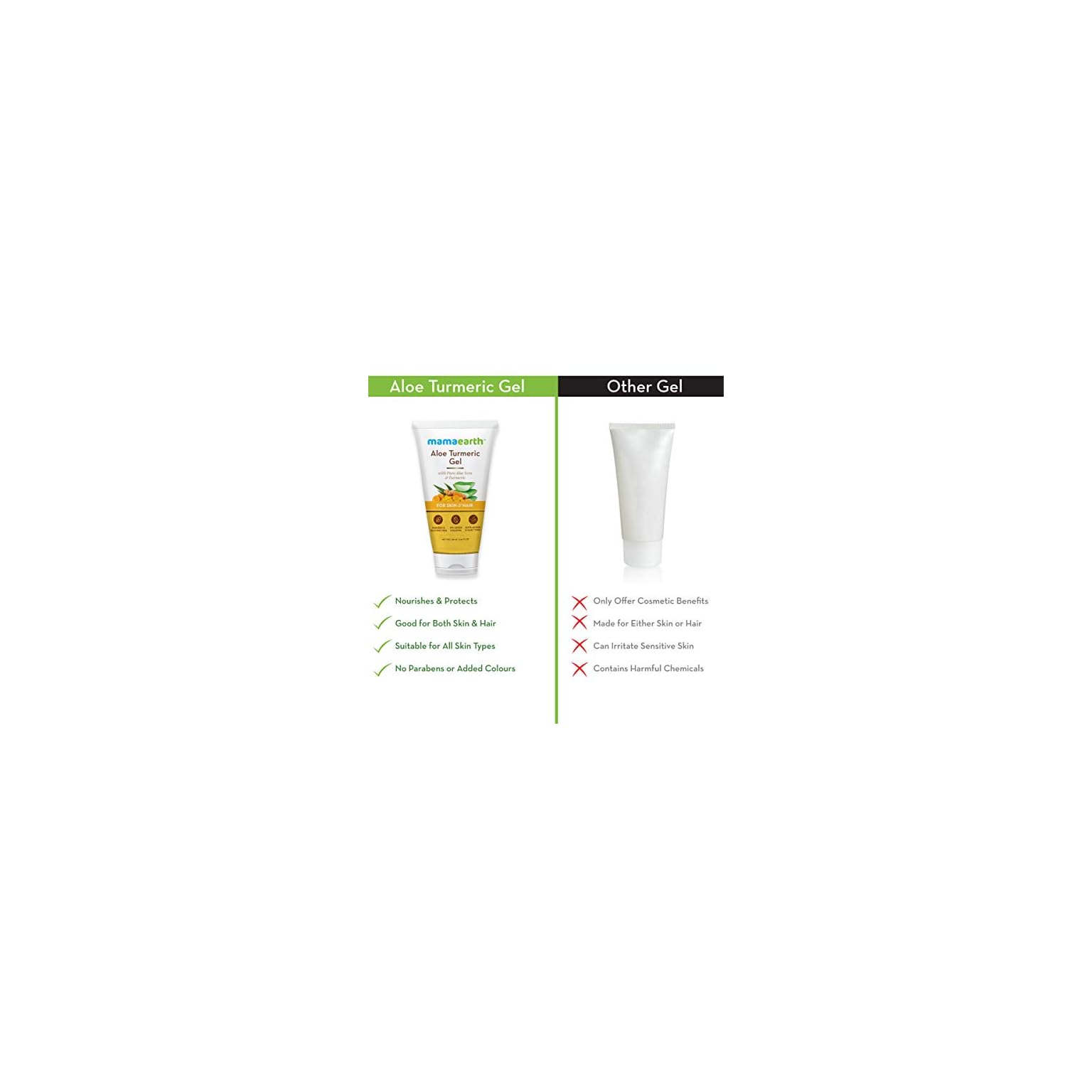 Mamaearth Aloe Turmeric Gel From 100 Pure Aloe Vera For Face, Skin