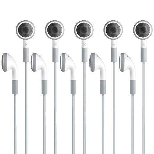 Fosmon 3,5mm Auricular Auriculares con micrófono para Apple iPad 9.7-Inch (2018), Samsung Galaxy Note 9, Motorola Moto G6 / G6 Play / G6 Plus (Paquete de 6)