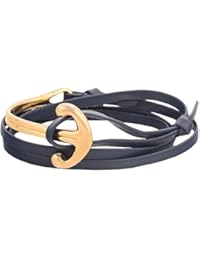 Pulsera mixta Andreas Osten piel azul marino 80 cm ao-b011