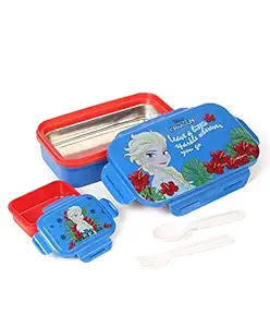 HM International Disney Frozen Plastic Lunch Box, 600 ml, Multicolour (HMRPLB 85249-FZ)