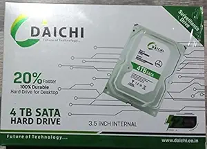 Daichi 4 TB SATA 3.5 Inch Desktop Internal Hard Drive with 2 Year Warranty