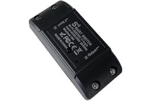 proAMEDEN Interruptor inteligente WiFi 220 V 10A, Smart Switch WiFi, App Tuya/Smart Life Compatible con Alexa y Google Home (1, Negro)