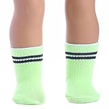 Ein Paar gestreifte Socken für amerikanische Mädchenpuppen oder andere 18 