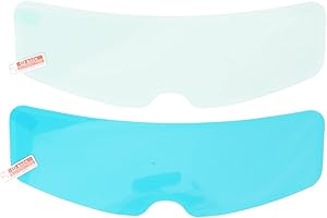 BOROCO Film de Visière de Casque,24.5cm/9.6in Film de Visière de Casque de Moto Anti-Pluie Anti-Buée Ensemble de Film de Visière Intérieur Extérieur Haute Transparence Universel