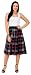 Black Fuschia check Panel Crepe skirt RS.550.00