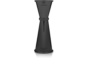 NOASR Lumian Luxury Bar Tools L0164 Jigger profesional japonés, acero inoxidable, chapado en negro, 30/60 ml