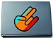 Produktbild The Shocker Hand Aufkleber Decal Sticker Laptopaufkleber Laptopskin 297x205 mm schwarzer Umriss mit Fahne Tanzania-Tansania