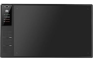 ‎HUION HUION WH1409 V2 tablet graficzny bez baterii w trybie przewodowym i bezprzewodowym z 8192 poziomami czułości nacisku, 12 przycisków ekspresowych połączonych z funkcją Tilt