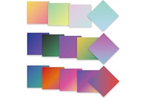 ‎LUCKIGUCK LUCKIGUCK Infusible Transfer-Tintenblätter, 14 Stück, vorgedrucktes, gefärbtes Sublimationspapier, 30,5 x 30,5 cm, zum Aufbügeln auf T-Shirt und Tasse (Farbverlauf)