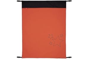 ByBoom - Couverture bébé 70x100 cm softshell de ByBoom - printemps, été, automne - Thermoactive pour landaus, poussettes-cannes et poussettes jogger, Colour:Orange/Noir