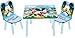 Disney Designs Wood/ MDF Table and Chairs Mickey Mouse with Glossy Print, 60 x 60 x 42 cm, 3-Piece, Blue