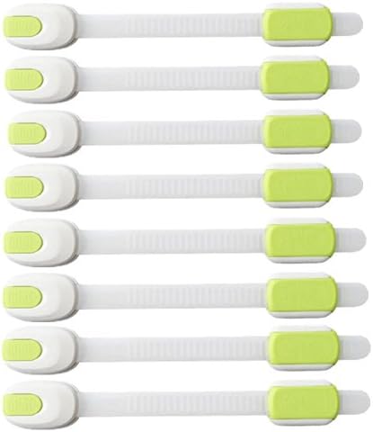 Adjustable Baby 3M Adhesive Safety Locks Safety Locks Locks to Lock Baby's Child Locks for Cabinets, Drawer, Household Appliances, Toilet Seat, Refrigerator, Locker Locker (baby safety locks-Green)